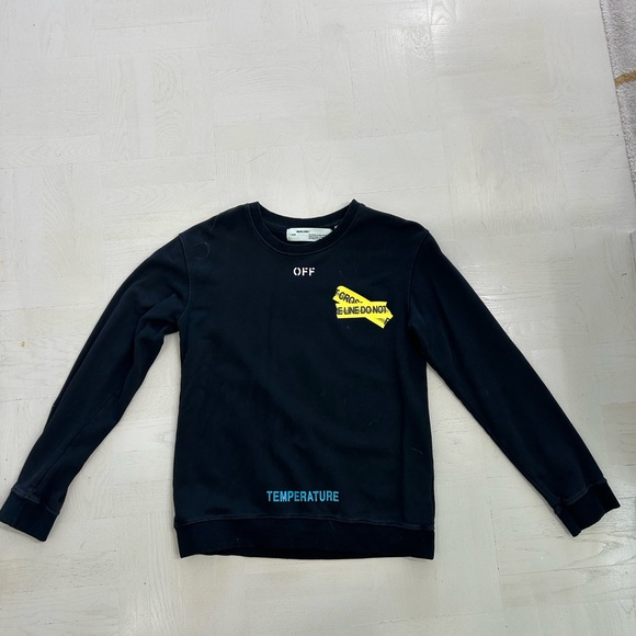 Off-White “Do Not Cross” Temperature Crewneck Size L - Picture 1 of 4
